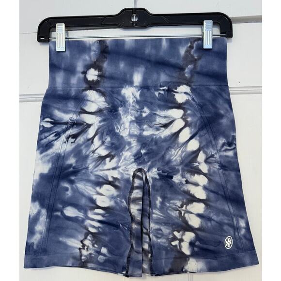 TORY BURCH Tory Sport High-Rise Seamless Tie Dye Spandex Biker Shorts Size L - Picture 3 of 5